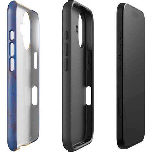 Barbados Flag Dark Wood iPhone 16 Impact Case